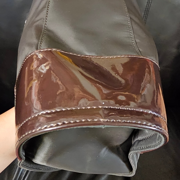 Tory Burch Brown Nylon Leopard Heart Tote Handbag EUC - Picture 10 of 16